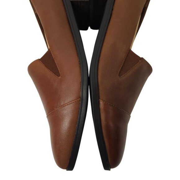 Bella Vita Ohara Burnished Leather Loafer Women 12M Camel Slip On Block Heel NEW - Picture 12 of 16